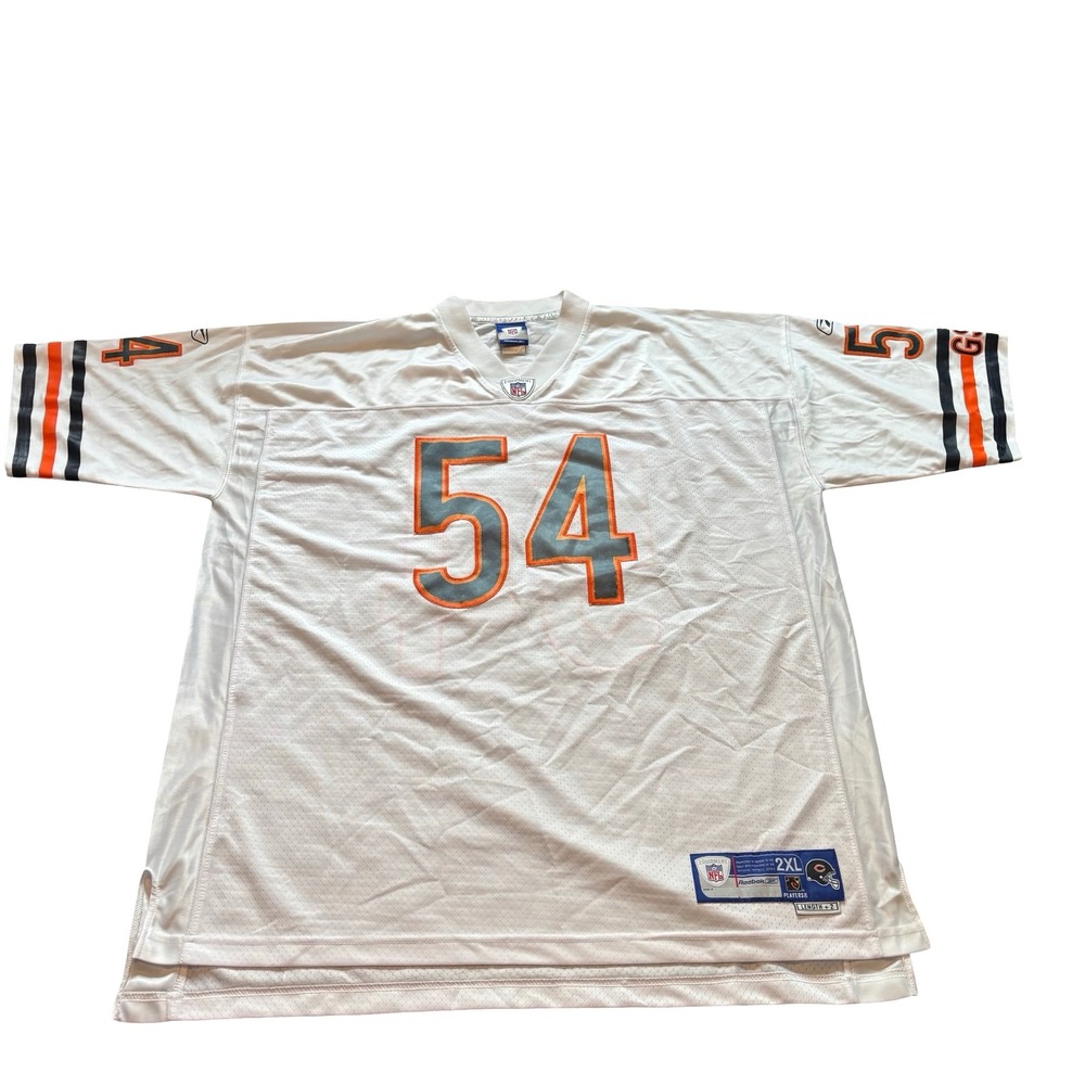 Reebok NFL Chicago Bears Brian Urlacher 54 Jersey Mens 2XL White Away Football